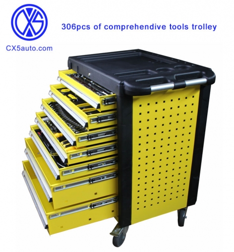 306pcs of comprehendive tools trolley